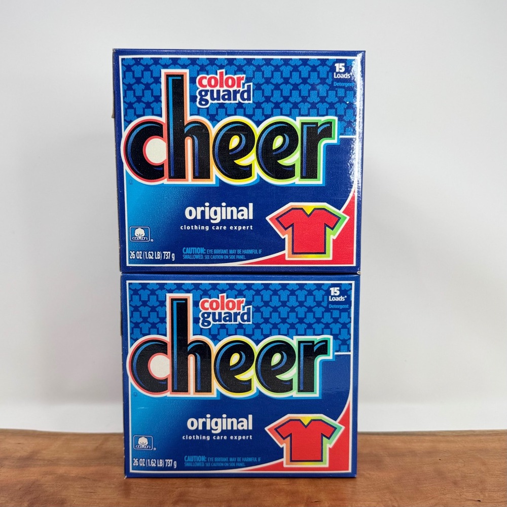 2 Pack Vintage Cheer Color Guard Original Laundry Detergent Powder 15 Loads 26oz